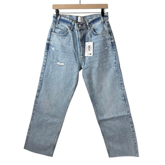 New Women’s Anine Bing Gavin Relaxed Straight Jeans Size 28 - Picture 2 of 12